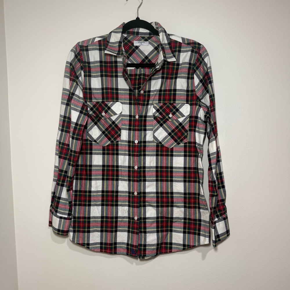 UNTUCKit For Her Molly Plaid‎ Button Down Long Sleeve Shirt Size 8 Cotton Tartan